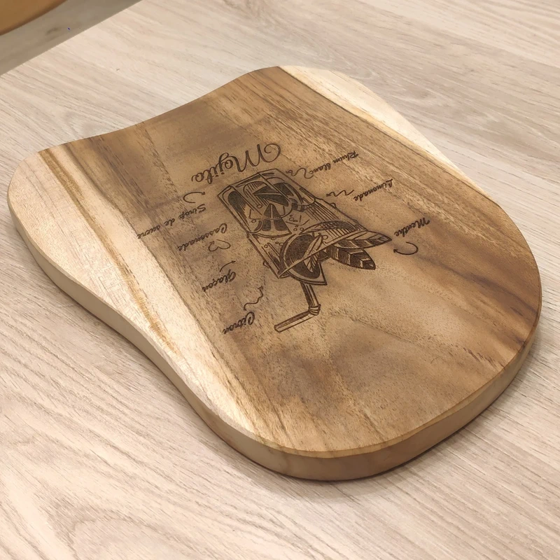 planche à découper en teck fsc gravée – recette mojito | cadeau apéro / cuisine